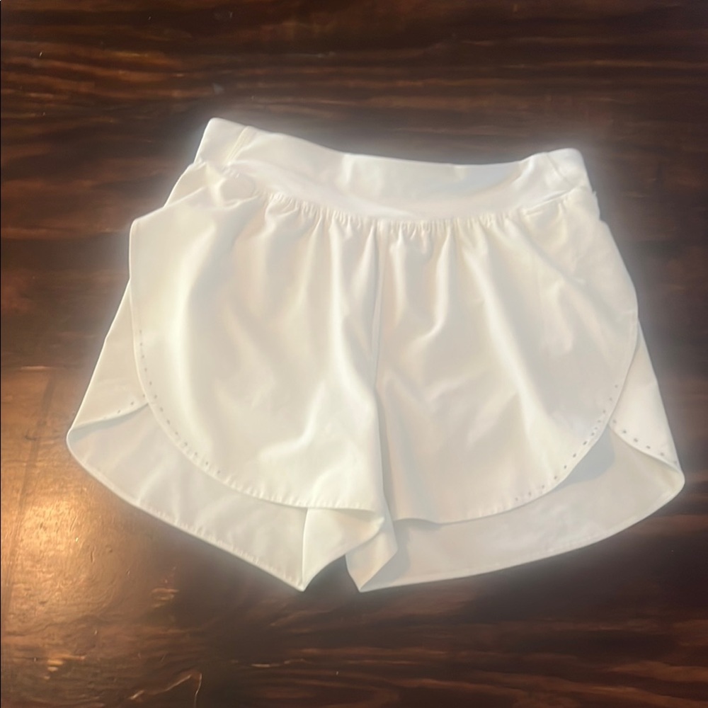 Lululemon Athletica White Athletic Shorts Lightweight Performance